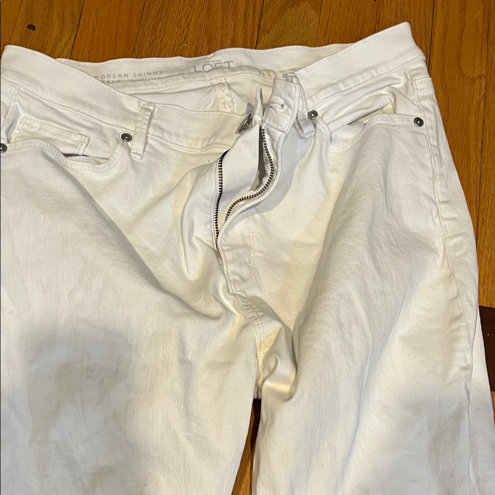 LOFT Men's Slim White Jeans